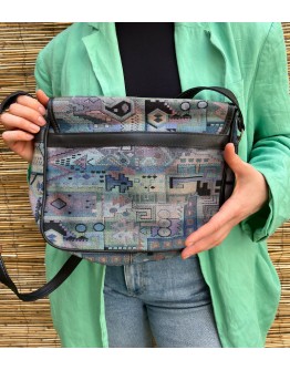 Vintage printed leather bag 
