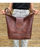Vintage bordeaux leather bag  