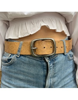 Vintage leather baize belt 