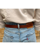 Vintage leather brown belt 