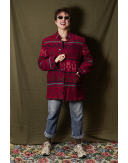 Vintage μάλλινο ημίπαλτο L