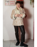 Vintage shearling ημίπαλτο M-L