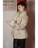 Vintage shearling ημίπαλτο M-L