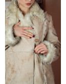 Vintage shearling ημίπαλτο M-L