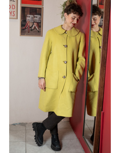 Vintage μάλλινο παλτό S