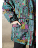 Vintage εμπριμέ μπουφάν Oversized