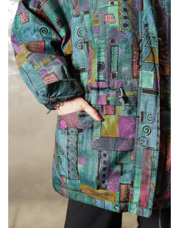 Vintage εμπριμέ μπουφάν Oversized