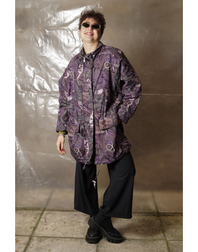 Vintage εμπριμέ μπουφάν XXL