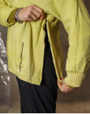 Vintage κοτλέ jacket με πλεκτό γιακά S-M