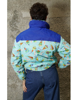 Vintage printed bomber jacket S-M