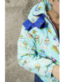 Vintage printed bomber jacket S-M