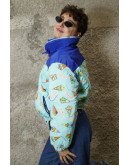 Vintage printed bomber jacket S-M