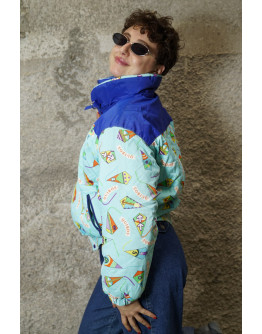 Vintage printed bomber jacket S-M