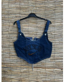 Vintage reworked denim top 