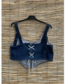 Vintage reworked denim top 
