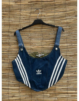 Vintage reworked denim top 