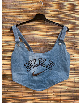 Vintage reworked denim top 
