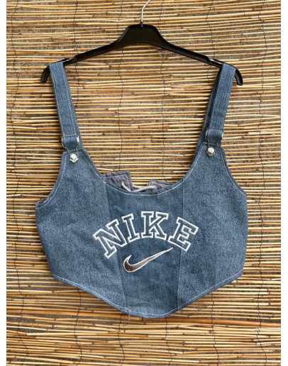 Vintage reworked denim top 