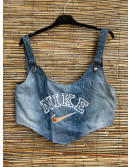 Vintage reworked denim top 