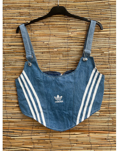 Vintage reworked denim top 