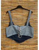 Vintage reworked denim top 