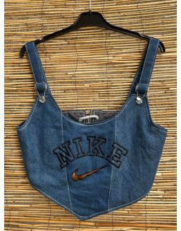 Vintage reworked denim top 