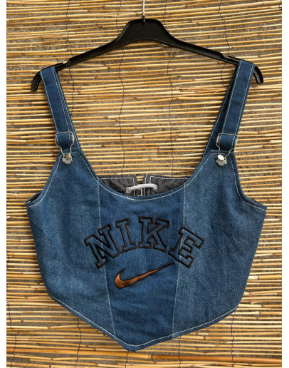 Vintage reworked denim top 