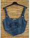 Vintage reworked denim top 