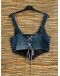 Vintage reworked denim top 