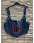 Vintage reworked denim top 