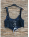 Vintage reworked denim top 