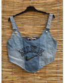 Vintage reworked denim top 
