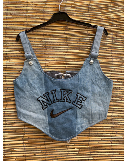 Vintage reworked denim top 