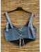Vintage reworked denim top 