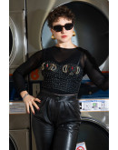 Vintage κορσές με κεντημένες λεπτομέρειες S