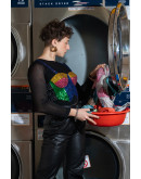 Vintage κορσές με κεντημένες λεπτομέρειες S