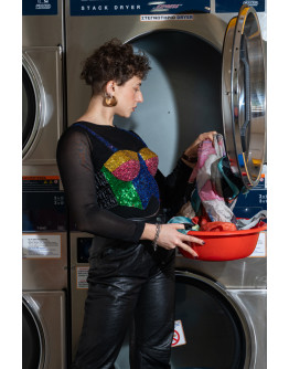 Vintage κορσές με κεντημένες λεπτομέρειες S