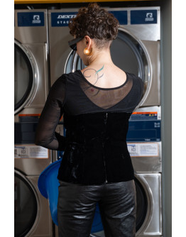 Vintage βελούδινος κορσές Μ