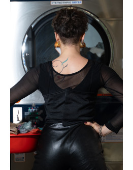 Vintage κορσές με κεντημένες λεπτομέρειες L