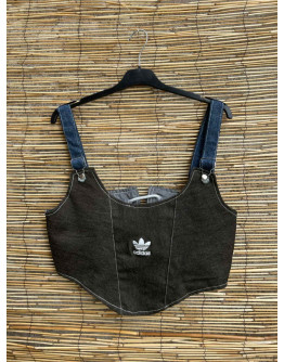 Vintage reworked denim top 