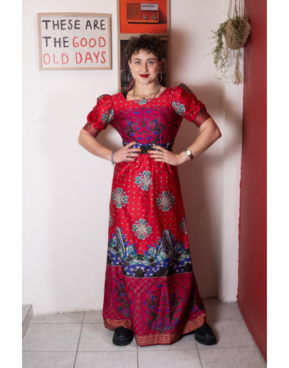 Vintage εμπριμέ φόρεμα S