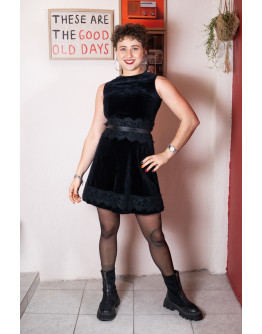 Vintage velvet dress S