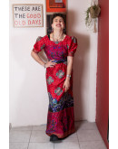 Vintage εμπριμέ φόρεμα S