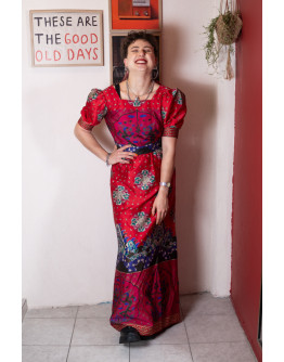 Vintage printed dress S