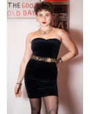 Vintage βελούδινο φόρεμα S