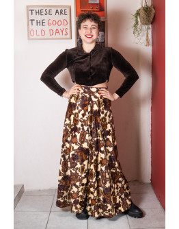 Vintage printed skirt S