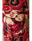 Vintage 70's printed dress mini XL