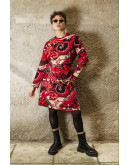 Vintage 70's printed dress mini XL