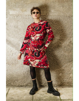 Vintage 70's printed dress mini XL