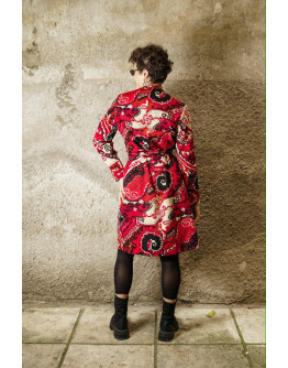 Vintage 70's printed dress mini XL